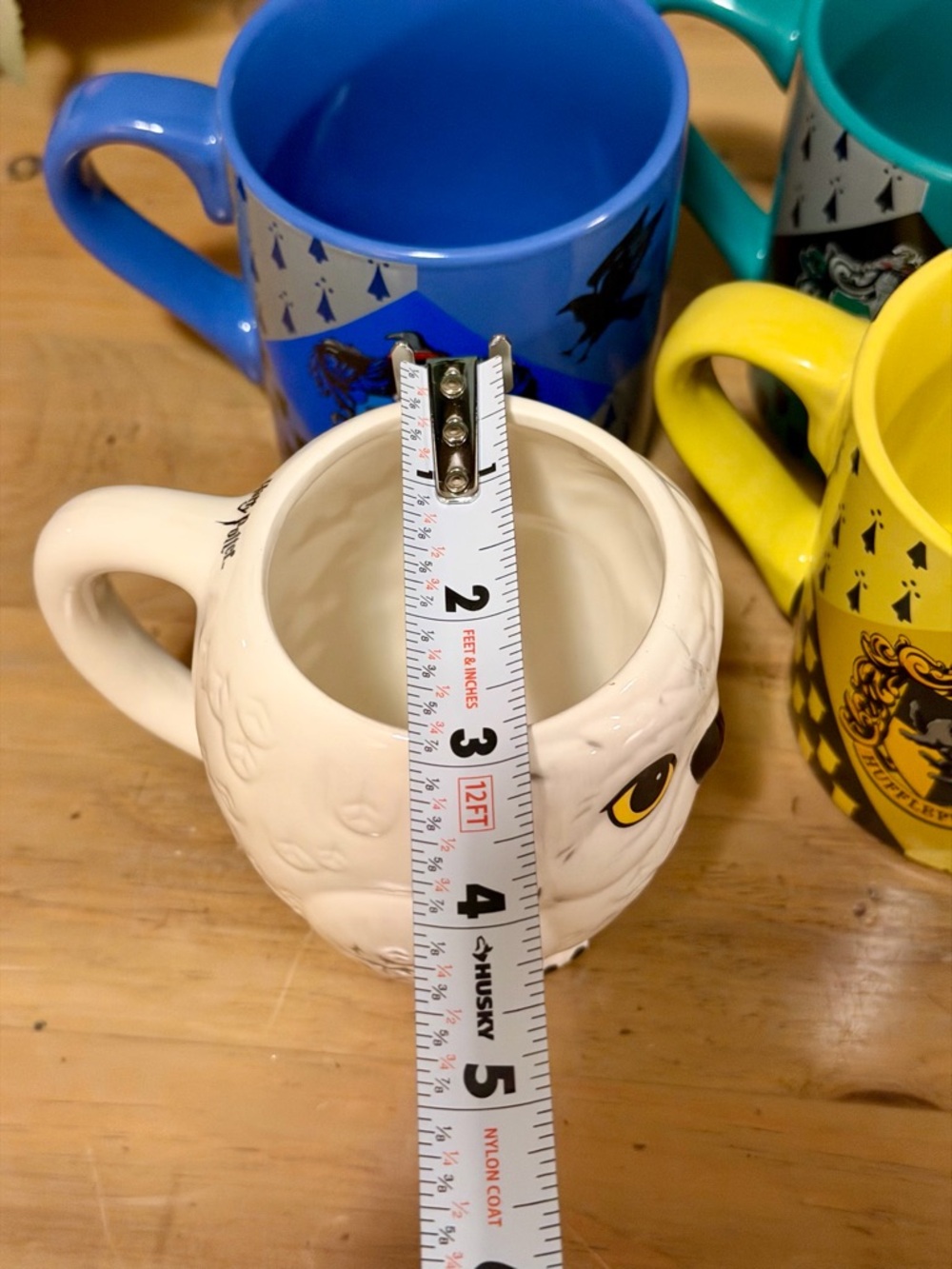 Harry Potter Mug Set Hedwig + Ravenclaw Slytherin Hufflepuff - Picture 9 of 11